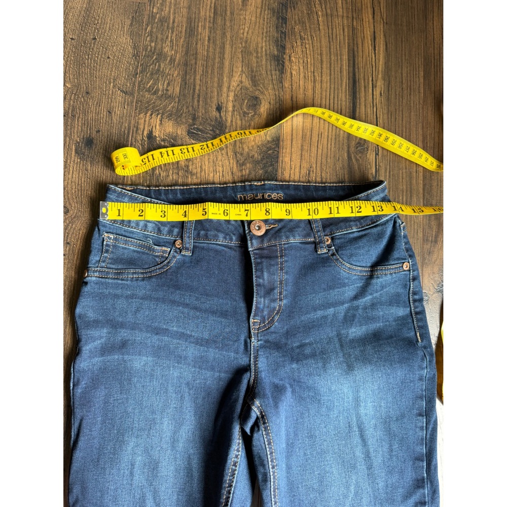 Maurices Womens Dark Wash Skinny Ankle Zip Jeans Size Small-R Denim 0063 - Picture 4 of 5